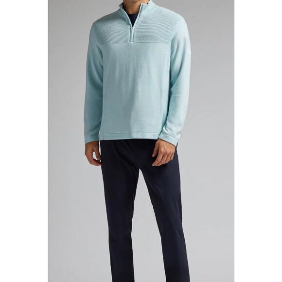 G/FORE MEN WIND BREAKER MERINO WOOL QUARTER ZIP PULLOVER Size XL - Picture 6 of 8